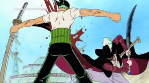 Zoro vs Mihawk