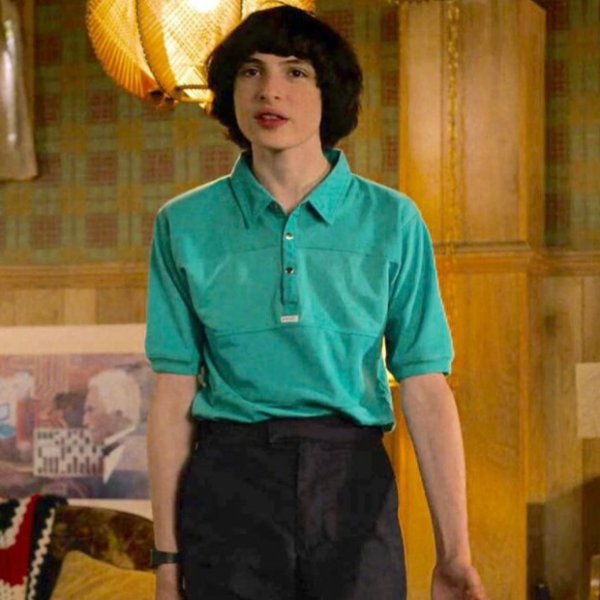 teal shirt