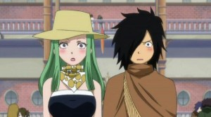 With scarf