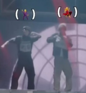 tự dưng nhảy nhót lúc rehearsal