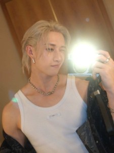 Long blond mullet