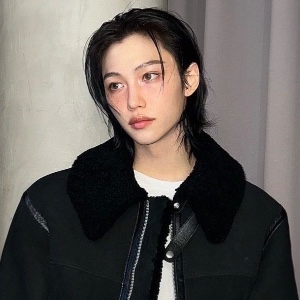 Long black hair