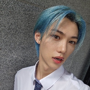 Short blue hair