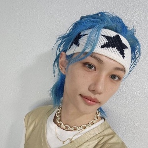 Long blue hair