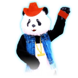 the panda in just dance “timber”