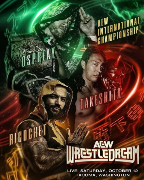 Konosuke Takeshita vs. Ricochet vs. Will Ospreay / AEW Wrestledream 2024