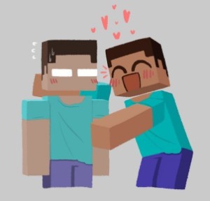 Herobrine x Steve