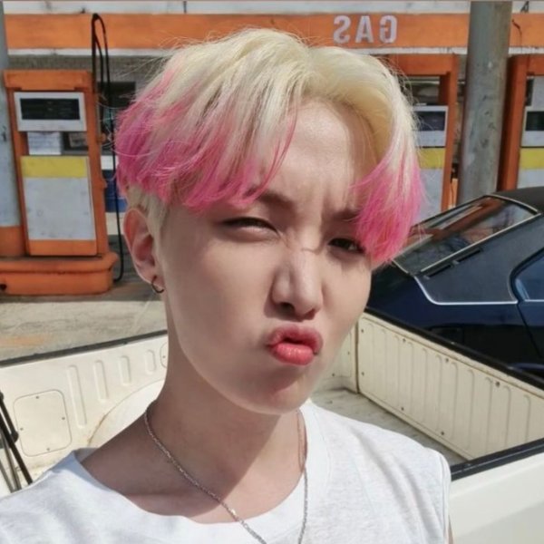 blonde with pink tips