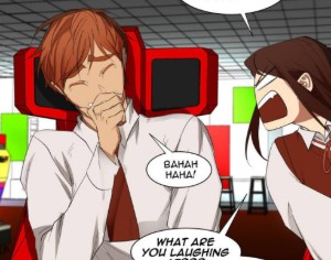 Nol laughing because of Shin-ae at arcade scene