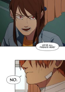 Not very 'just friends of us' scene