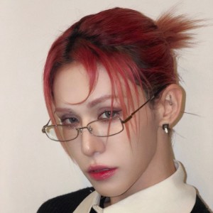 Pulled back red hair!!