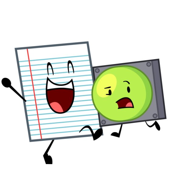 notebook paper x button