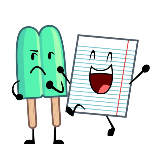 popsicle x notebook paper