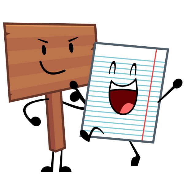 sign x notebook paper
