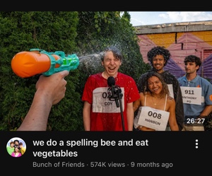 we do a spelling bee and eat vegetables