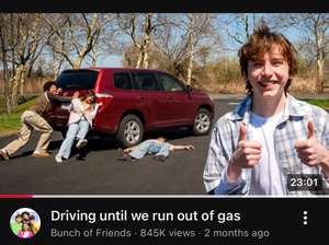 Driving until we run out of gas