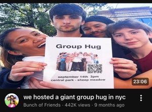 we hosted a giant group hug in nyc