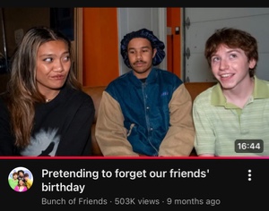 Pretending to forget our friends' birthday