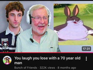 You laugh you lose with a 70 year old man