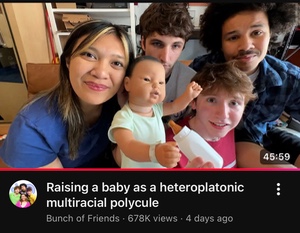 Raising a baby as a heteroplatonic multiracial polycule
