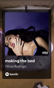 making the bed