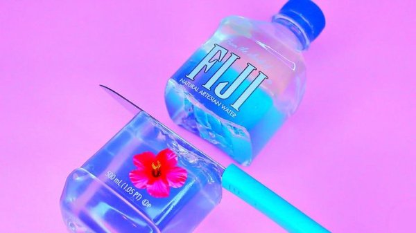 Fiji water (cut in half)