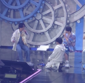 Omega on his knees