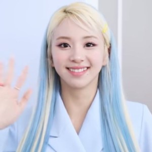 blonde with blue