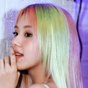 green with pink