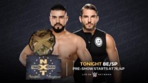NXT World title - Andrade Cien Alma's vs Johnny Gargano - NXT Takeover Philadelphia