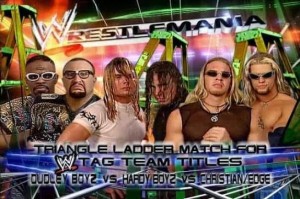 WWF Tag Team championship Ladder match - Dudleyz vs E&C vs Hardyz - WWE Wrestlemania 2000