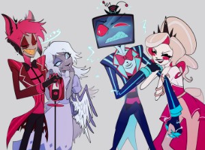 Charlie x Emily x Alastor x Vox