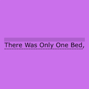 There was only one bed