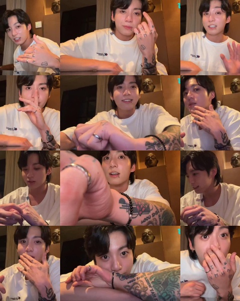 jungkook wearing a wooga ring