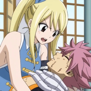 Lucy begging Natsu to wake up