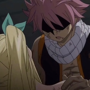 Natsu thinking Lucy’s gone