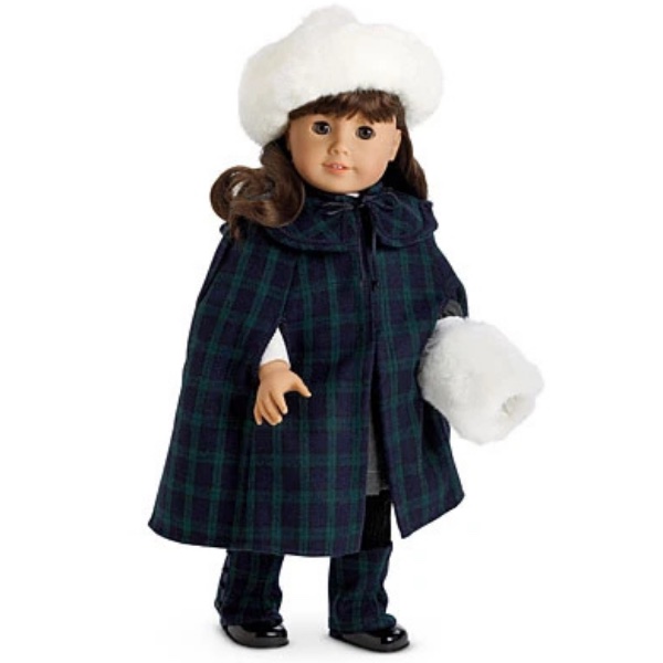 Samantha's Plaid Cape and Gaiters