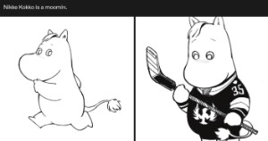 nikke kokko as a moomin or however it's spelt