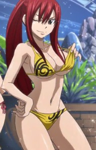 Yellow swimsuit