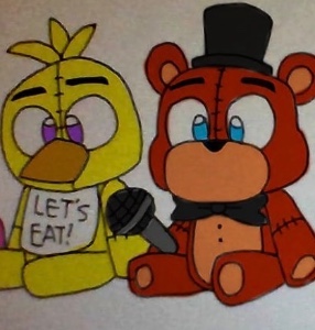 Freddy plushbear and chica