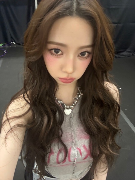 Long brown hair look
