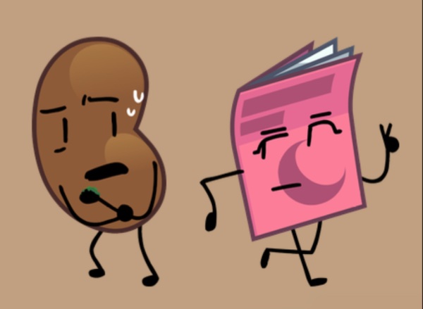 Bean and magazine