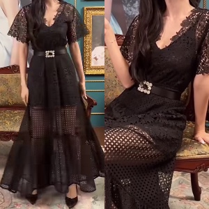 Buckled Black Dress
