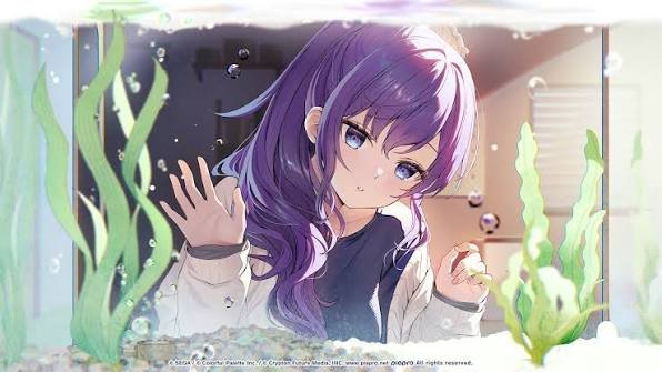 Watching her (empty) aquarium (Mafuyu)
