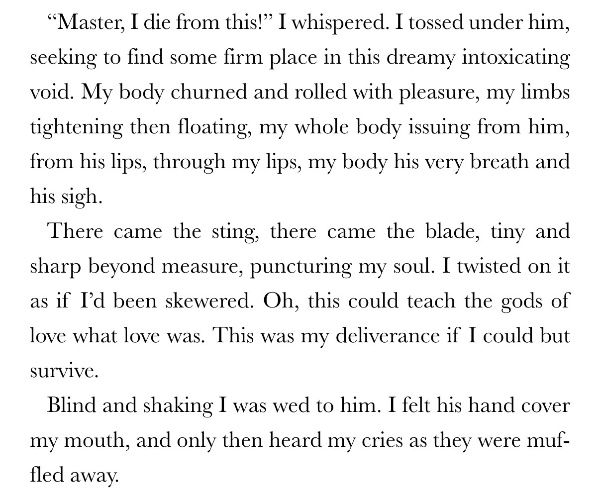 master, i die from this! / blind and shaking i was wed to him.