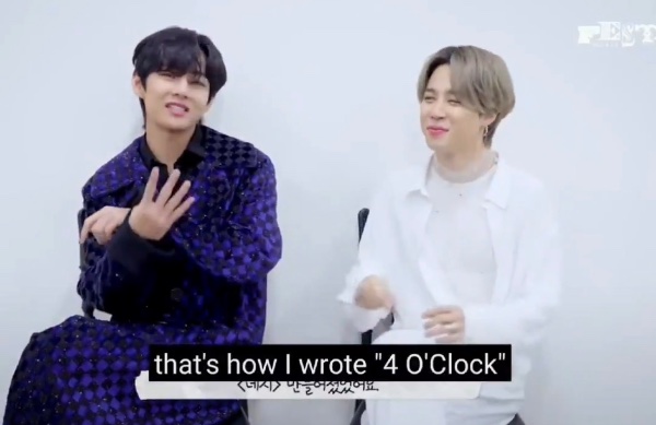 4 o clock being about jimin