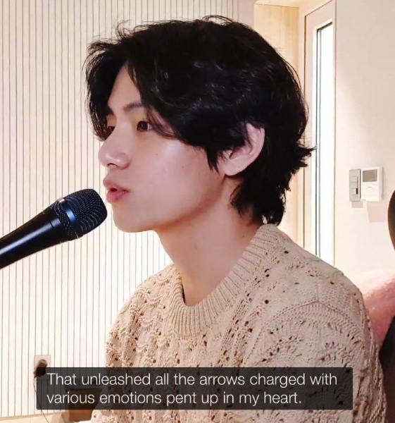 “it unleashed all the arrows charged with various emotions up in my heart”