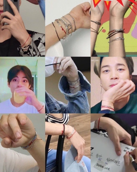 red string matching bracelets