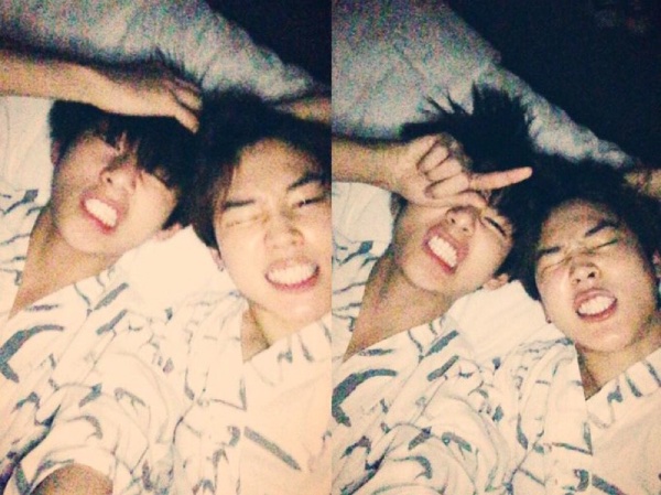 valentine’s day together w matching pajamas