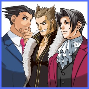 Phoenix Wright x Shi-Long Lang x Miles Edgeworth